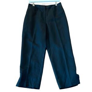 Loft Laura vintage linen blend black tapered pant size 10